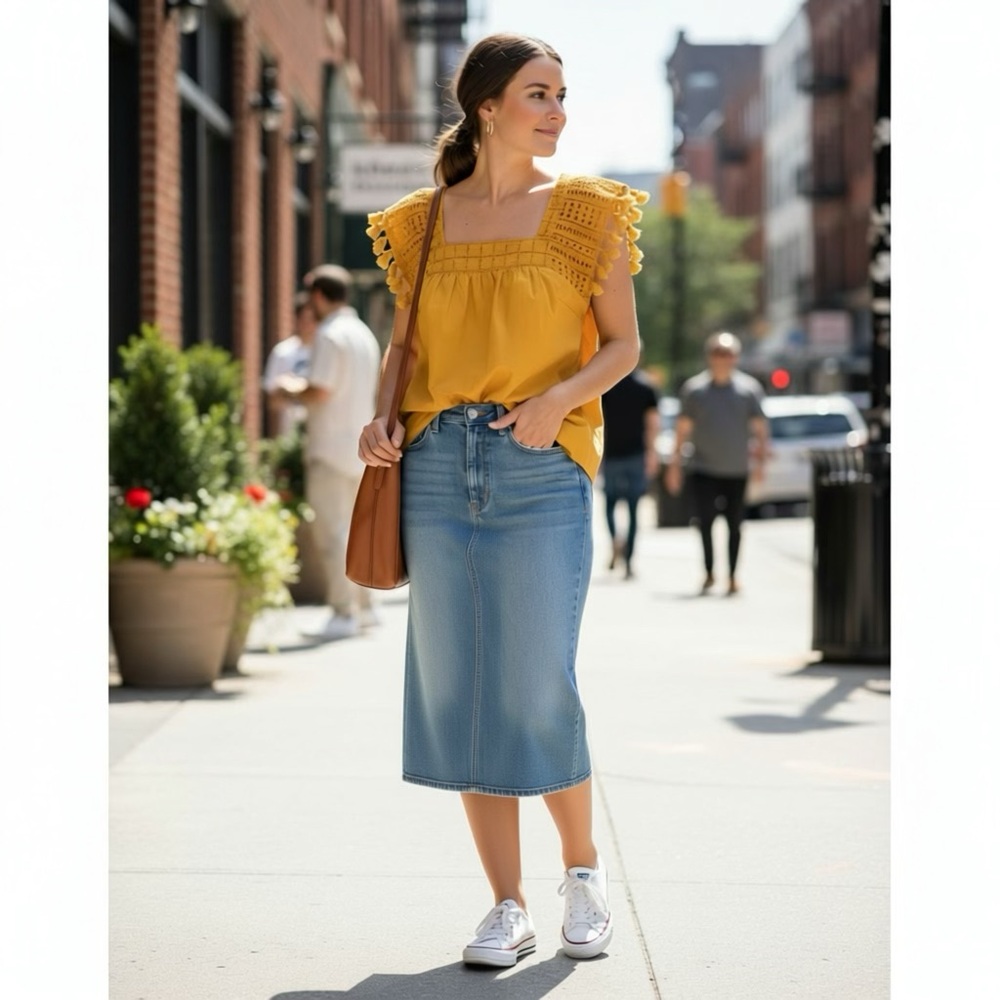 J. Crew Mustard Yellow Blouse